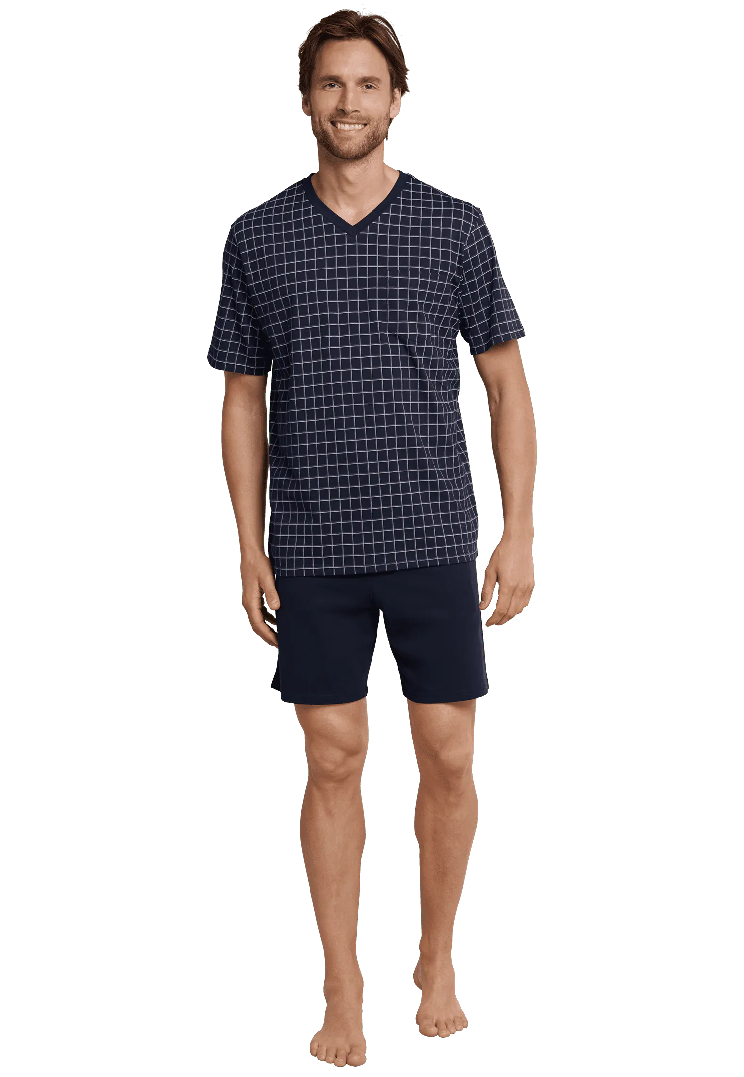 159617-803 Schiesser Pyjama Donkerblauw - Afbeelding 1
