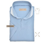 John Miller Slim-Fit Poloshirt Stretch Lichtblauw