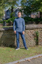 Thirij Pullover Middenblauw