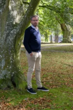 Thirij V-Hals Pullover Merinowol Navy - Afbeelding 2