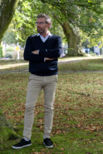 Thirij V-Hals Pullover Merinowol Navy - Afbeelding 3