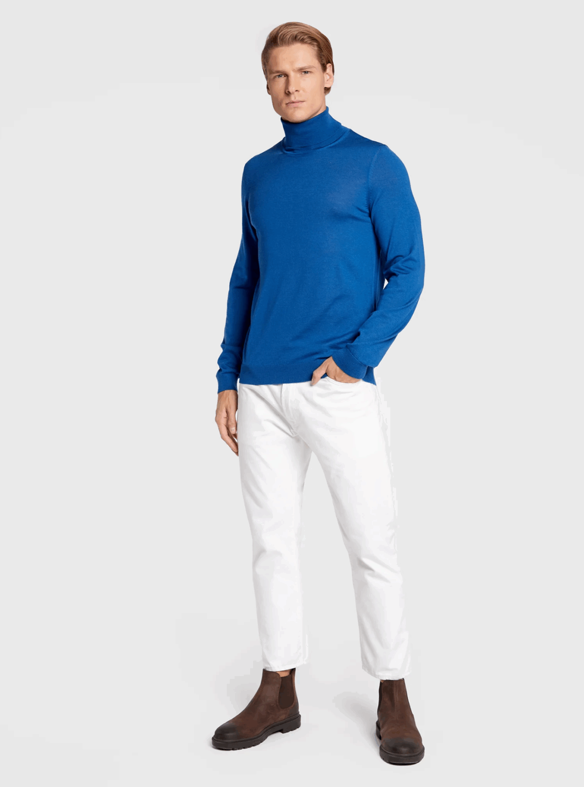 BOSS Coltrui Wol Middenblauw - Afbeelding 2