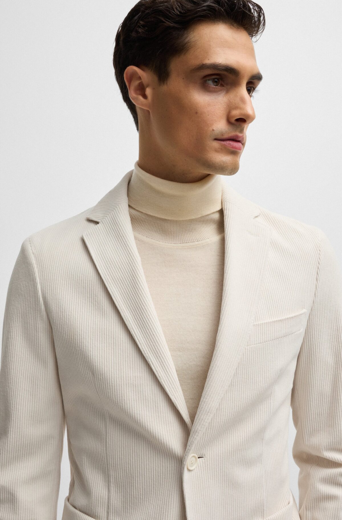 BOSS Colbert Stretchcorduroy Ivoor - Afbeelding 3