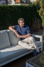 Thirij Pullover Korte Mouw Blauw