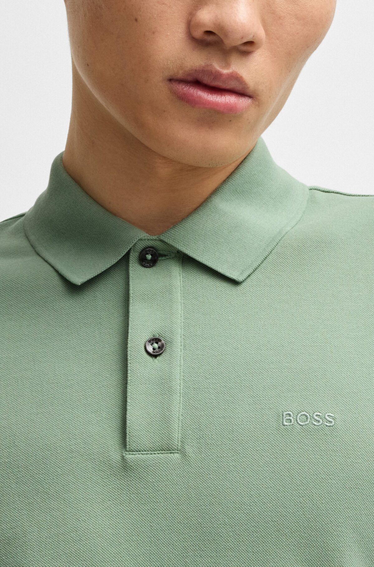 BOSS Poloshirt Katoen Pique Lichtgroen - Afbeelding 2