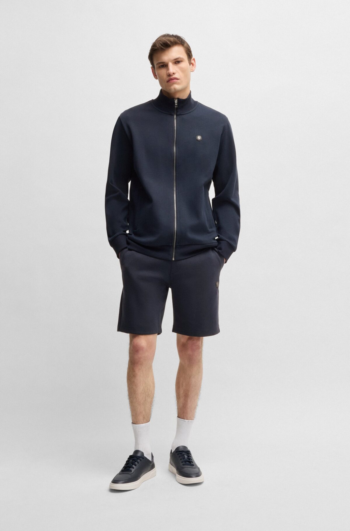 BOSS Sweat Vest Donkerblauw - Afbeelding 1