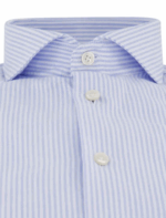 John Miller Tailored-Fit Gestreept Lichtblauw - Afbeelding 3