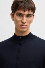 BOSS Vest Katoen logostiksel Donkerblauw - Afbeelding 2