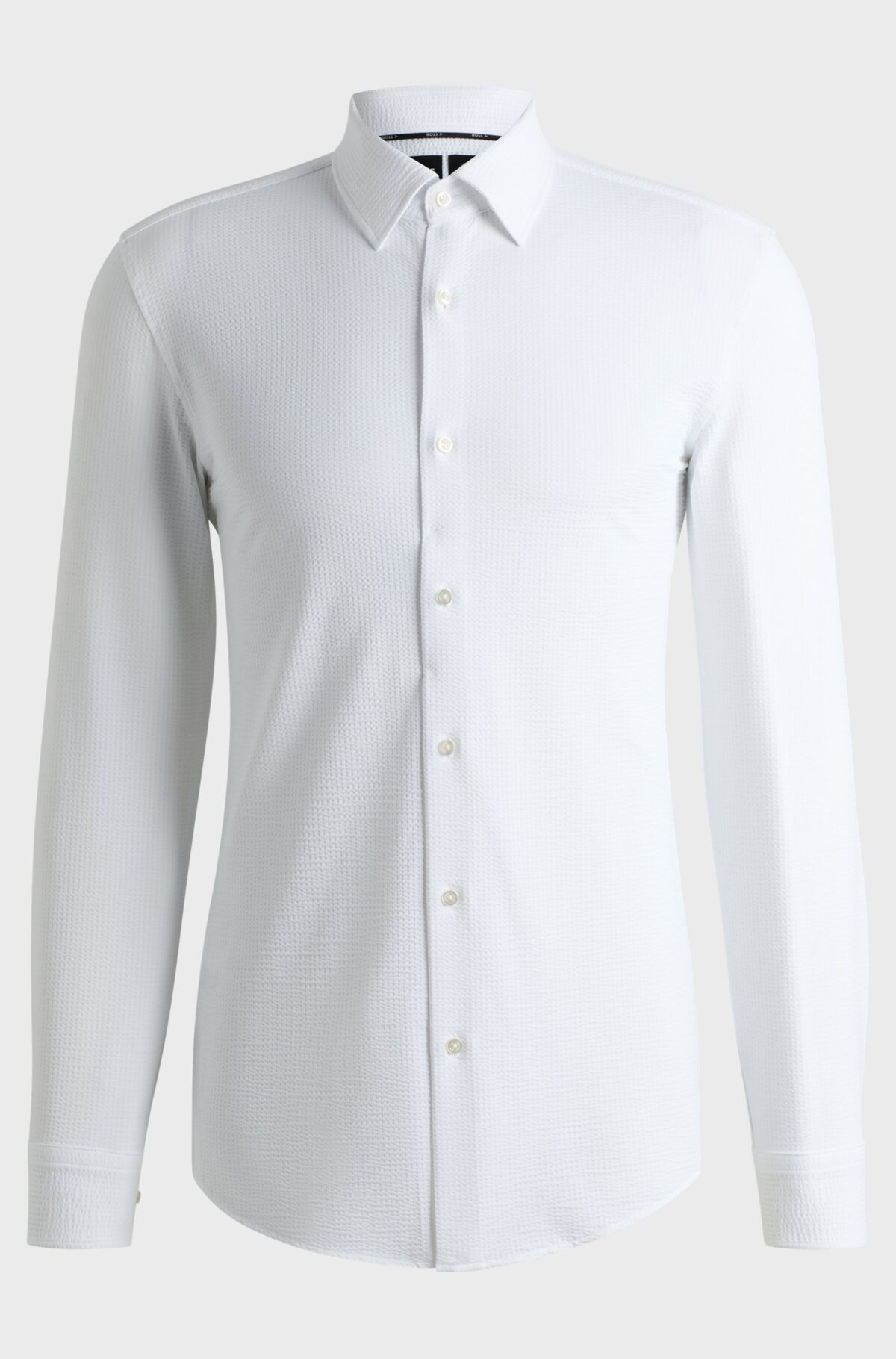 BOSS Shirt Stretch Wit - Afbeelding 6