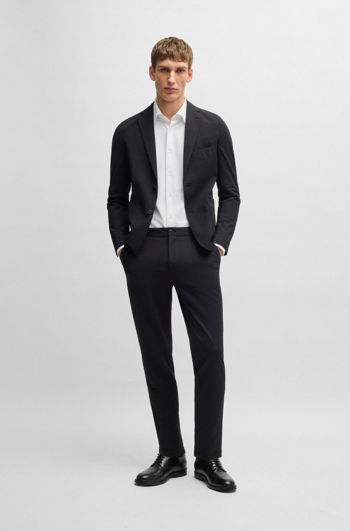 BOSS Shirt Stretch Wit - Afbeelding 5