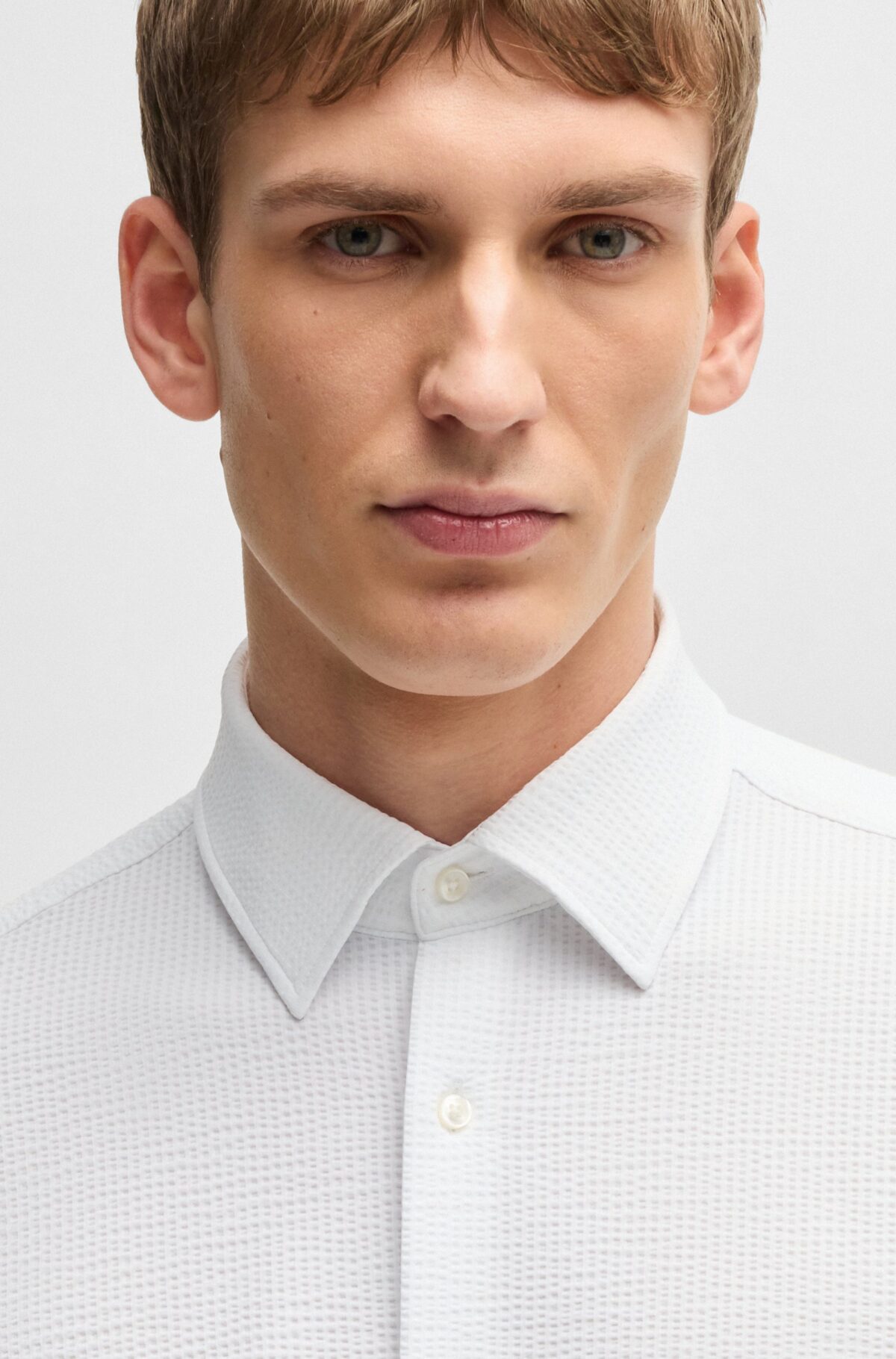 BOSS Shirt Stretch Wit - Afbeelding 3