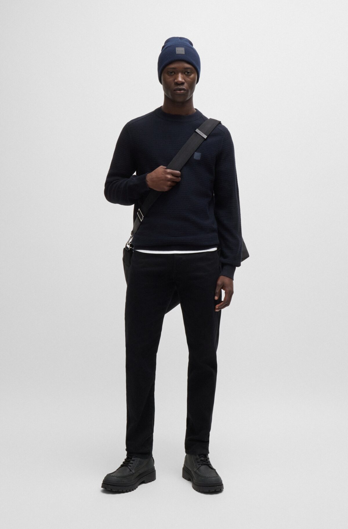 BOSS ORANGE Pullover Donkerblauw - Afbeelding 4