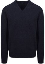 William Lockie V-Hals Pullover Donkerblauw