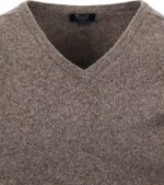 William Lockie V-Hals Pullover Taupe - Afbeelding 2