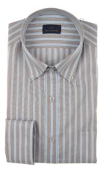 Paul & Shark Classic-Fit Shirt Streep Taupe - Afbeelding 2