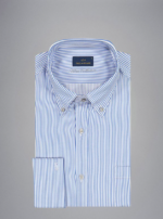 Paul & Shark Classic-Fit Shirt Blauw Streep - Afbeelding 4