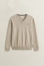 GANT Pullover V-Hals Katoen Beige
