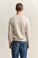 GANT Pullover V-Hals Katoen Beige - Afbeelding 3