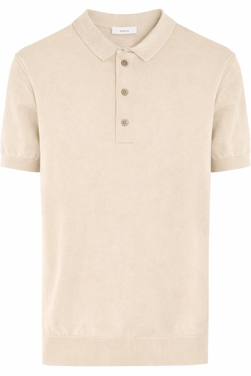 DK17-072-27 DIKTAT Poloshirt Katoen Beige - Afbeelding 1