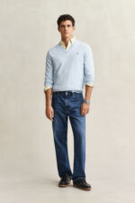 GANT Pullover V-Hals Katoen Lichtblauw - Afbeelding 3