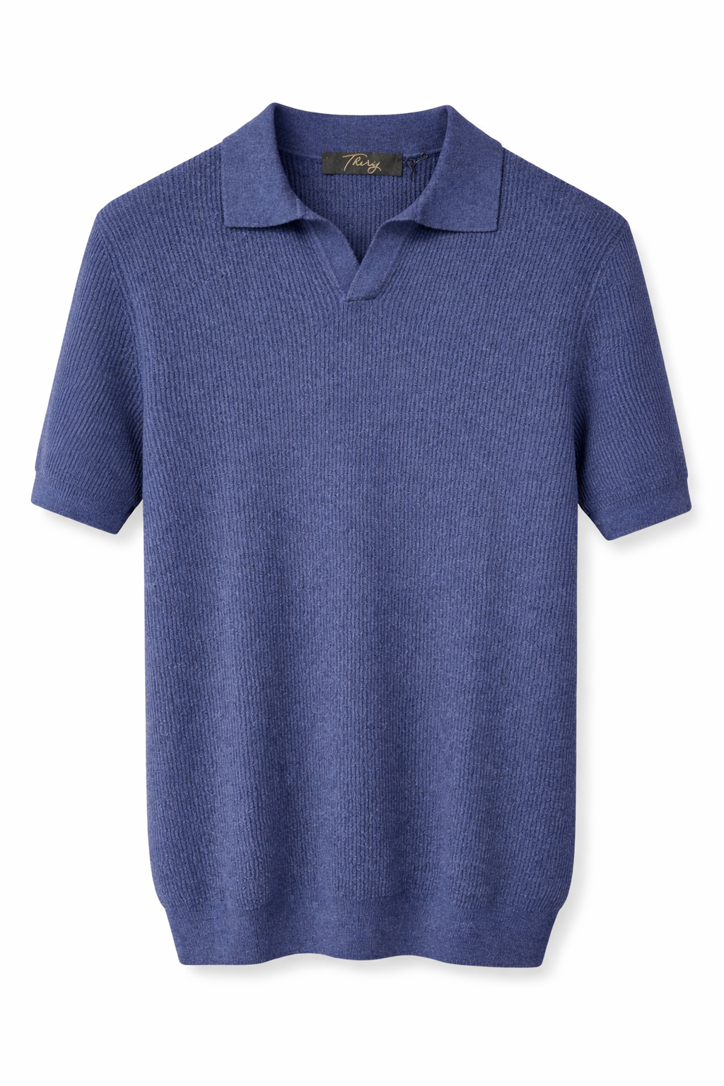 22114-590 Thirij Poloshirt Bouclé Donkerblauw - Afbeelding 1