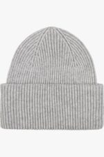 Profuomo Knitted Beanie Wol Lichtgrijs