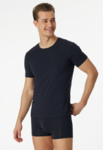 Schiesser LongLife T-Shirt Donkerblauw - Afbeelding 4