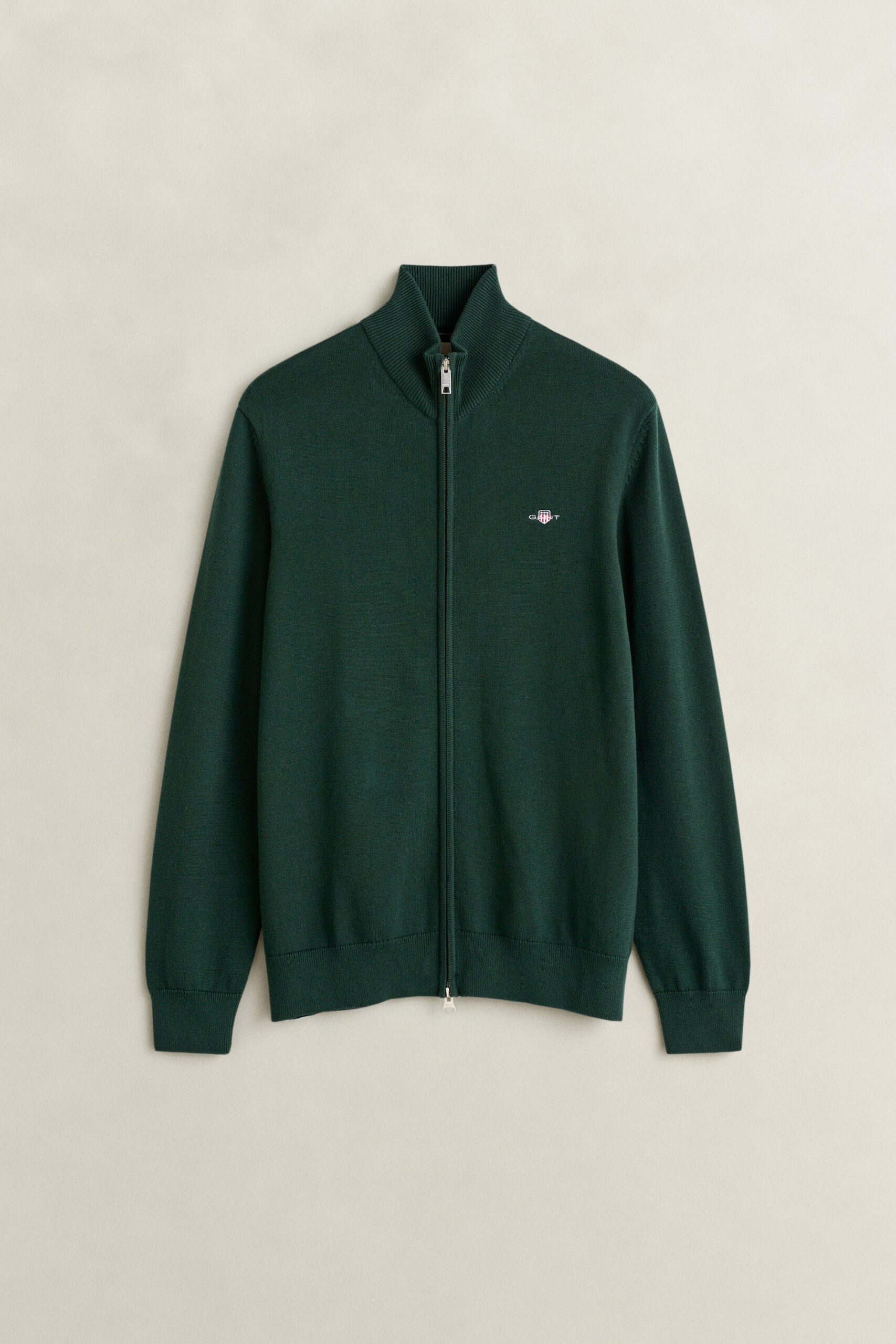 GANT_FW26_374_8030164-374 GANT Vest Katoen Donkergroen - Afbeelding 1